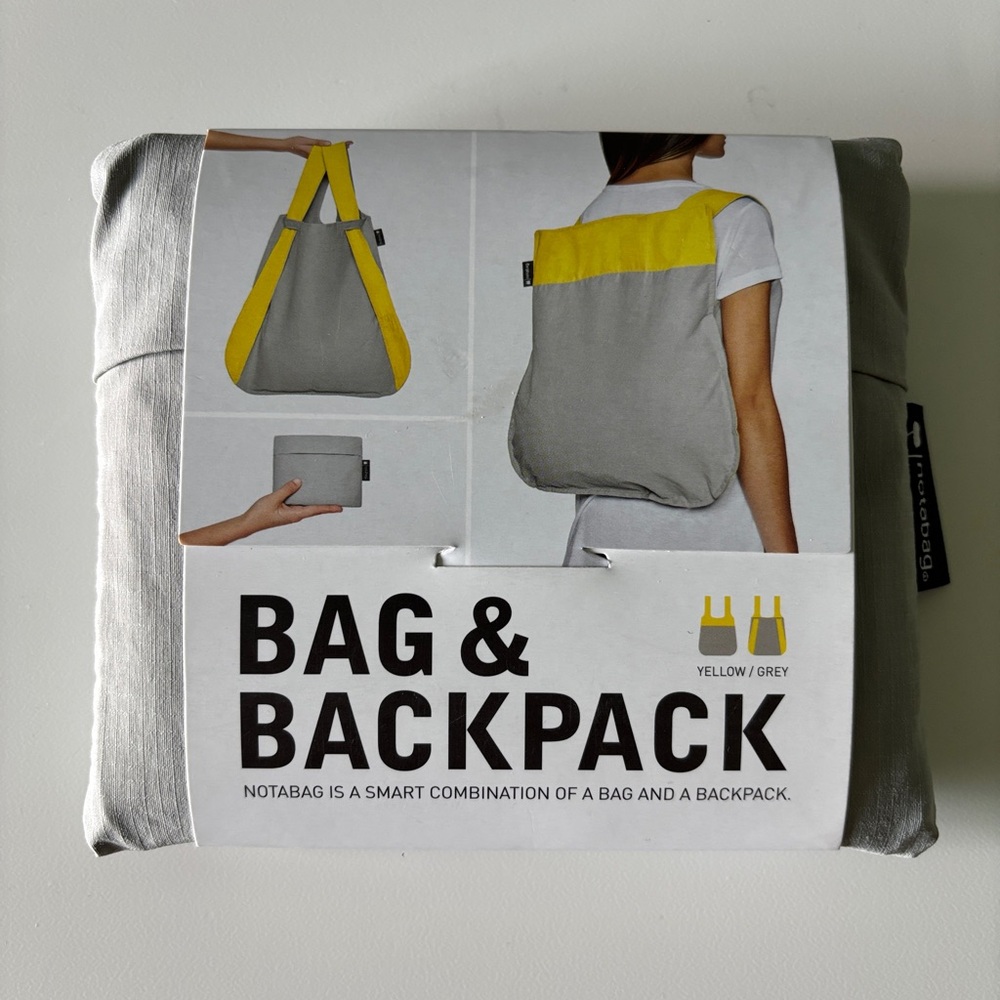 NOTA Convertible Bag & Backpack - Yellow and Gray